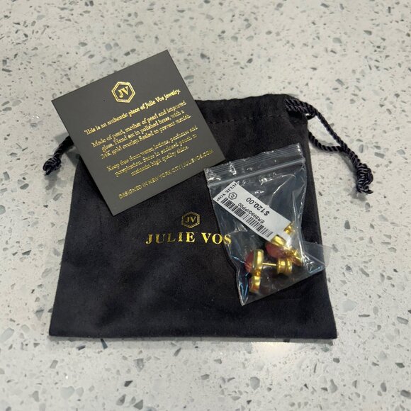 Julie Vos Aquataine Peony Pink Earrings - Picture 2 of 2